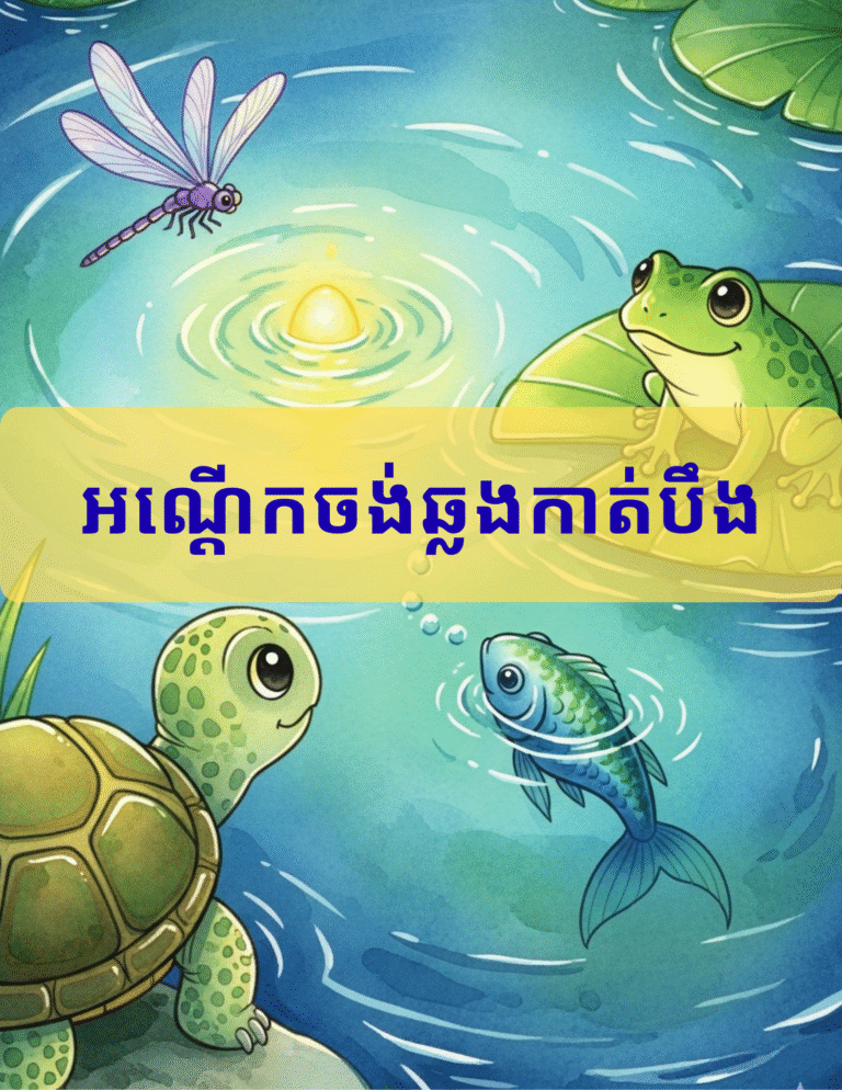 កូនអណ្តើកវាសនា​ចង់ឆ្លងកាត់ស្រះ | Veasna the Turtle’s Thankful Day